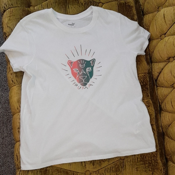Puma Tops - Puma White Graphic T-Shirt